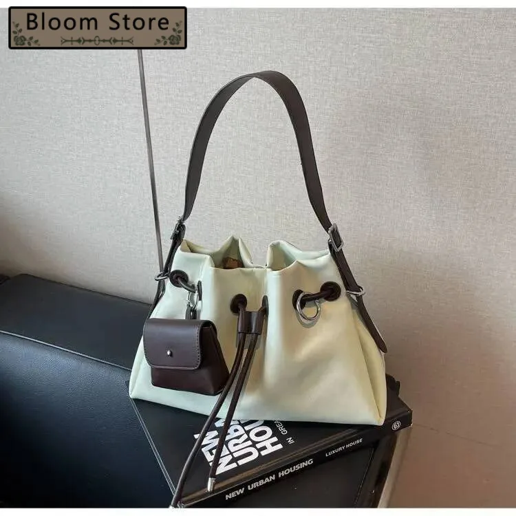 

Bloom Vintage Green Bucket Bag Purse Women Versatile Casual Design Crossbody Bags Female Retro Y2k Handbag Aesthetic