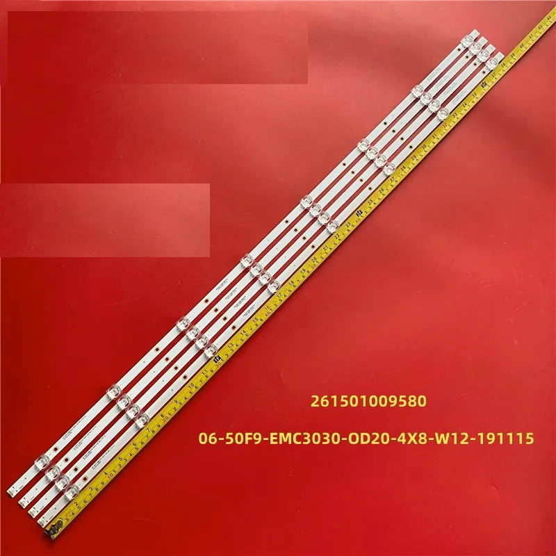 

4 шт./компл. 8 светодиодов светодиодная лента для подсветки для HEC R1 50 S 4K 06-50F9-EMC3030-0D20-4X8-W12-191115