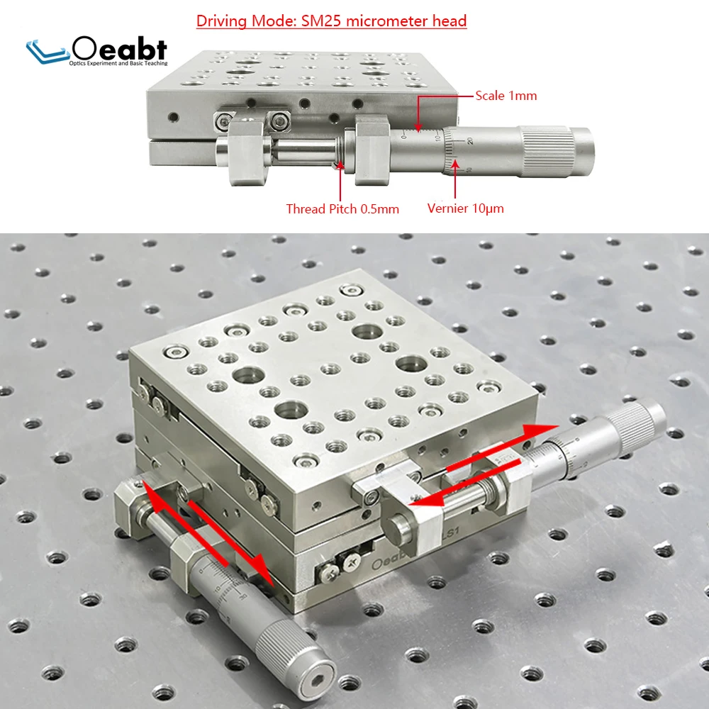 TSX-LS1 Heavy-duty Linear Displacement Stage TravelMax 50mm Precision Translation Stage X-axis Optical Slide Large Load-Bearing