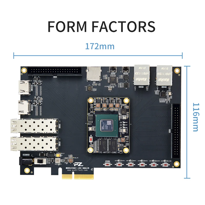 Placa do desenvolvimento do PZ-A7200T-KFB FPGA, Xilinx Artix-7 XC7A200T, HDMI PZ-A7200T-KFB, PCIE, categoria industrial