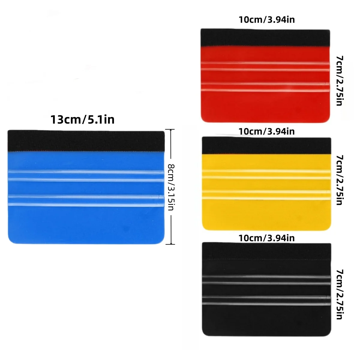 Plastic Felt Car Edge Squeegee Tool Kits Vinyl Wrap Squeegee Applicator Tool for Car Vinyl Wrap,Window Tint,Wallpaper,Sticker