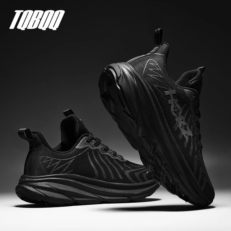 Carbon Plate Air Cushion Running Shoes for Men Soft Chunky Sneakers Women Daily Commuting Shoes Outdoor Casual Walking Shoes image 2
