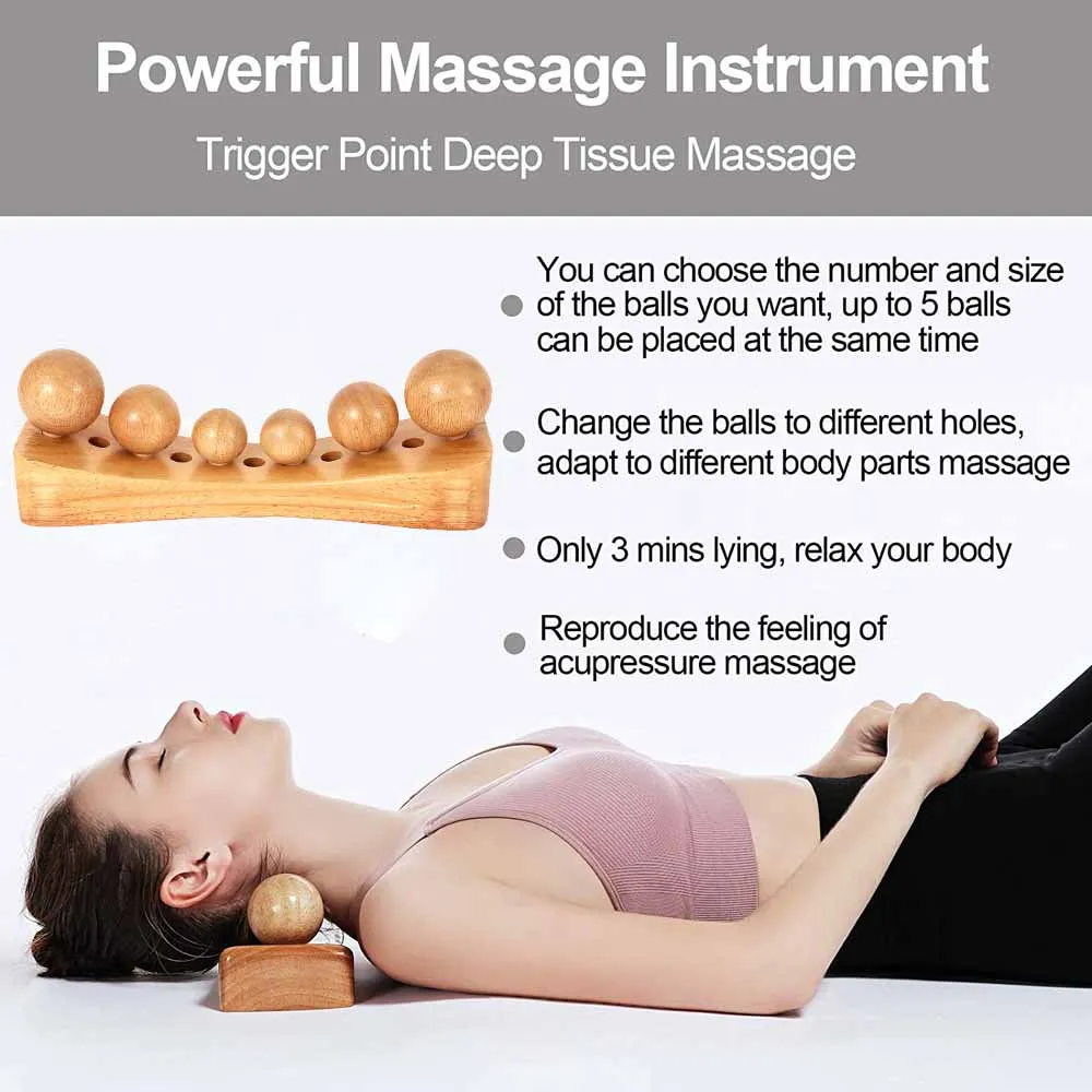 Psoas Muscle Hip Release Tool,Trigger Point Massager,Wood Therapy Massage Tools,Physical Therapy for Occipital Cordus & Back