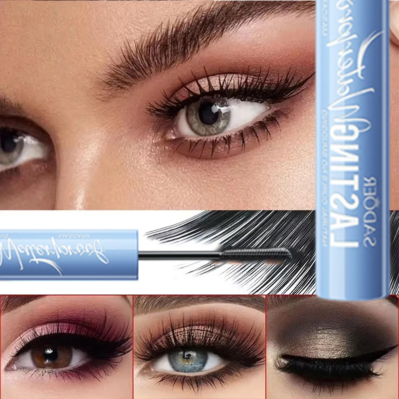 5D Waterproof Mascara Lengthening Eyelashes Women\'s Make-up Waterproof Mascara Black Silk Fibre Mascara Korean Cosmetics New