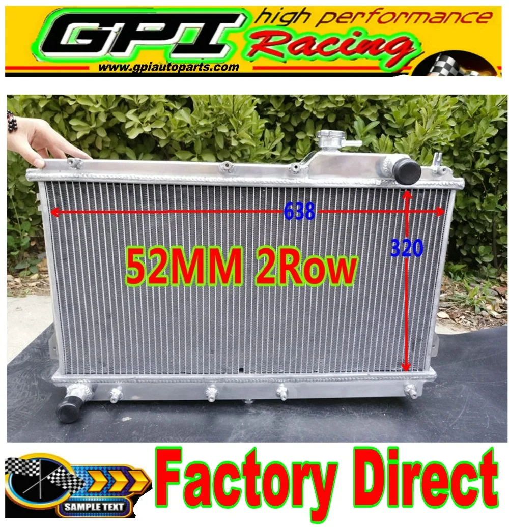 52MM FOR MAZDA MIATA MX5 99-05 MT Aluminum Radiator 00 01 02 03 04