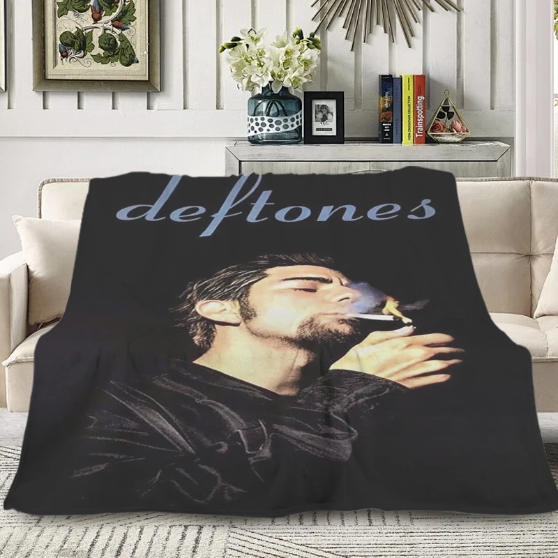 Microfiber Bedding Blankets T-Deftones bands Anime Blanket King Size Blanket Fluffy Soft Blankets Sofa Bed Fleece Camping Custom