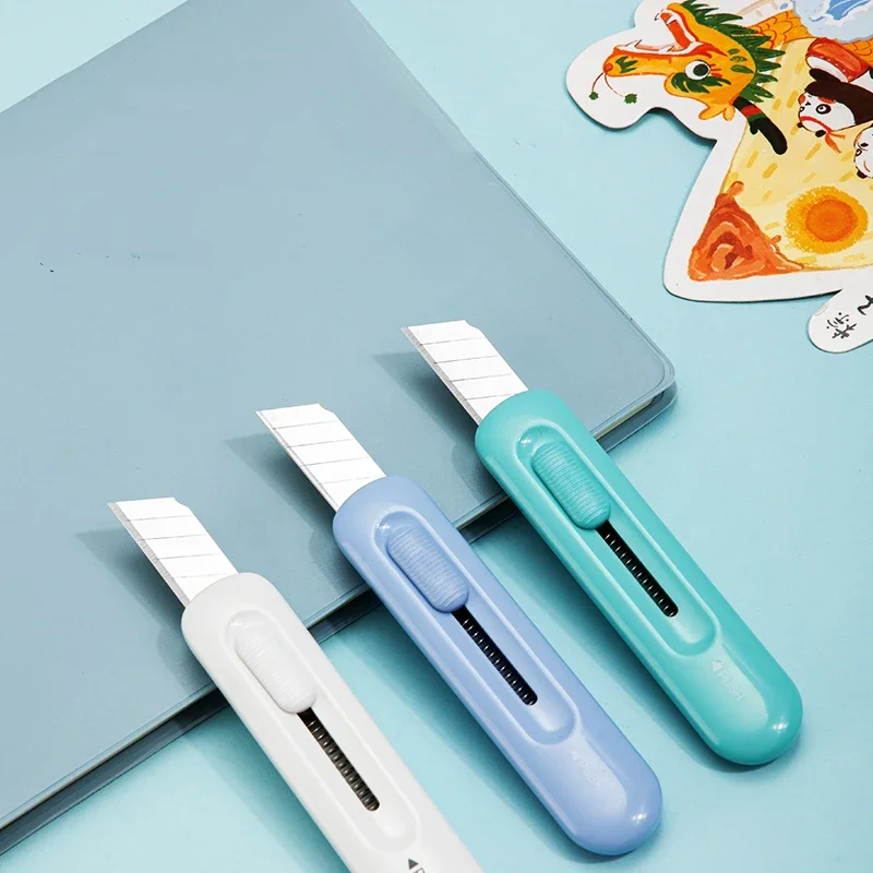 DELI-Mini cortador de papel para manualidades, Cuchillo de corte, abridor de caja, cortadores portátiles de papelería, cuchillos Kawaii