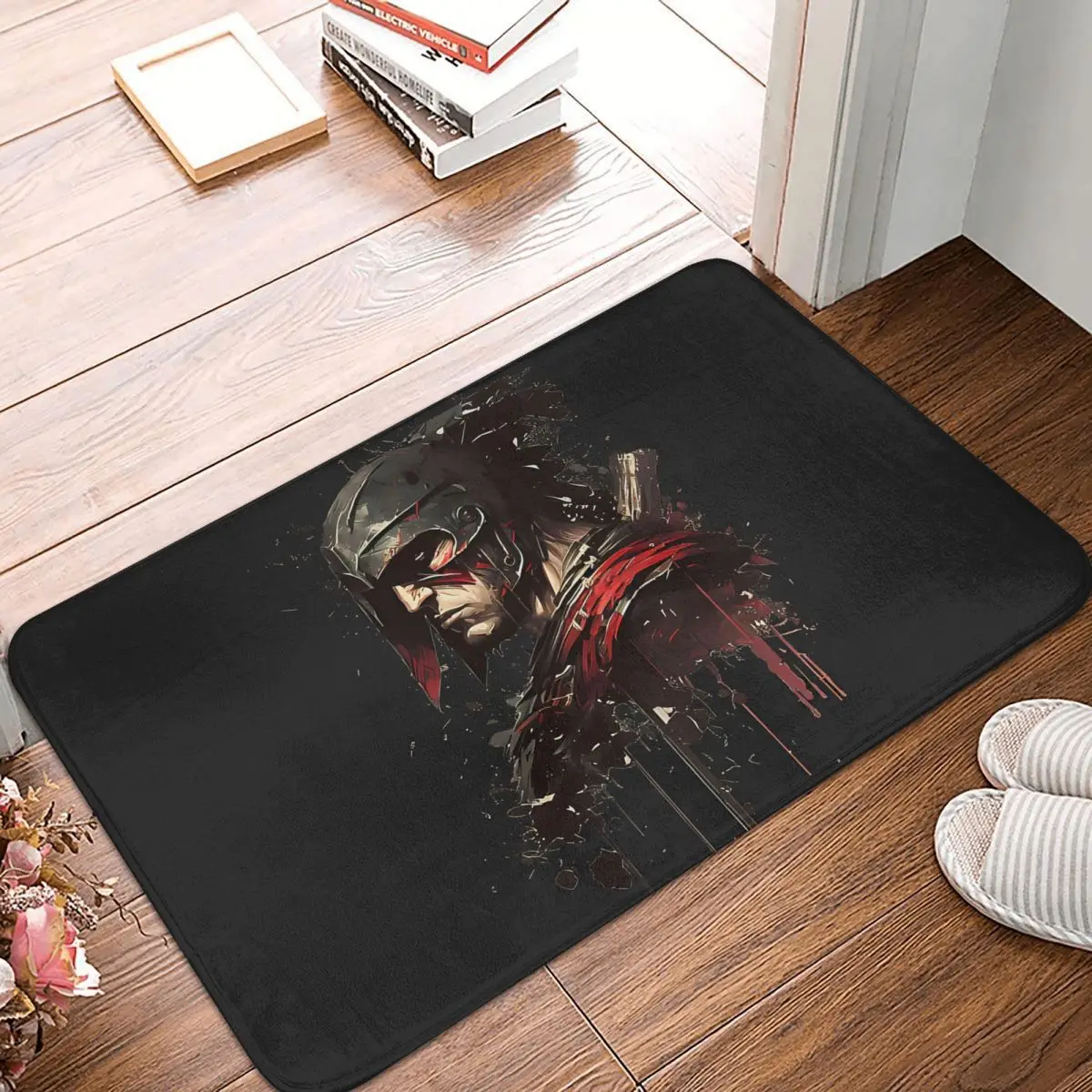 Spartan Cartoon Non-slip Doormat Kitchen Mat Strong Warriors Balcony Carpet Welcome Rug Bedroom Decor