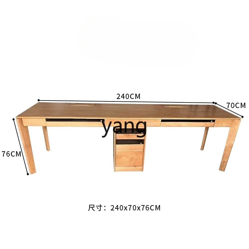 LMM solid wood double against the wall to learn to write computer office desk