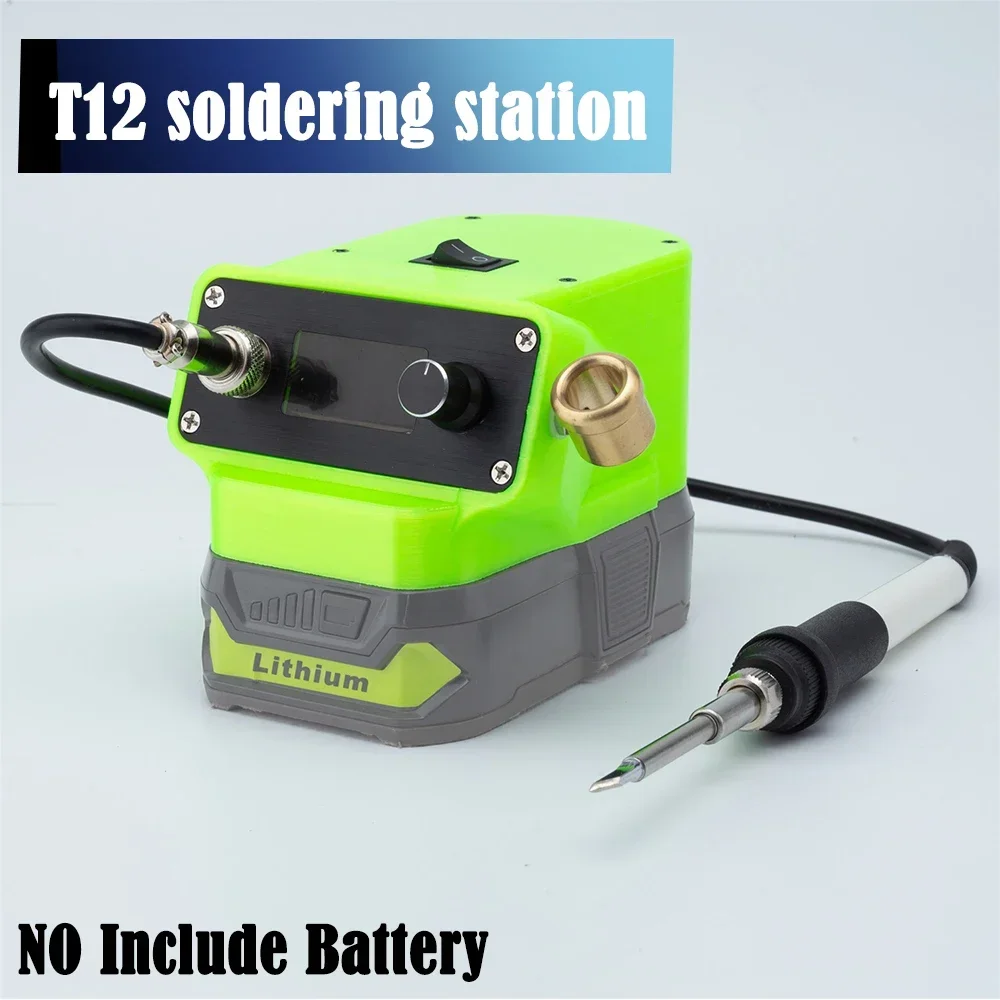 

OLED T12 Cordless Soldering Station Iron For Roybi ONE+18V Lithium Battery Electric Digital Solder (Battery not included)