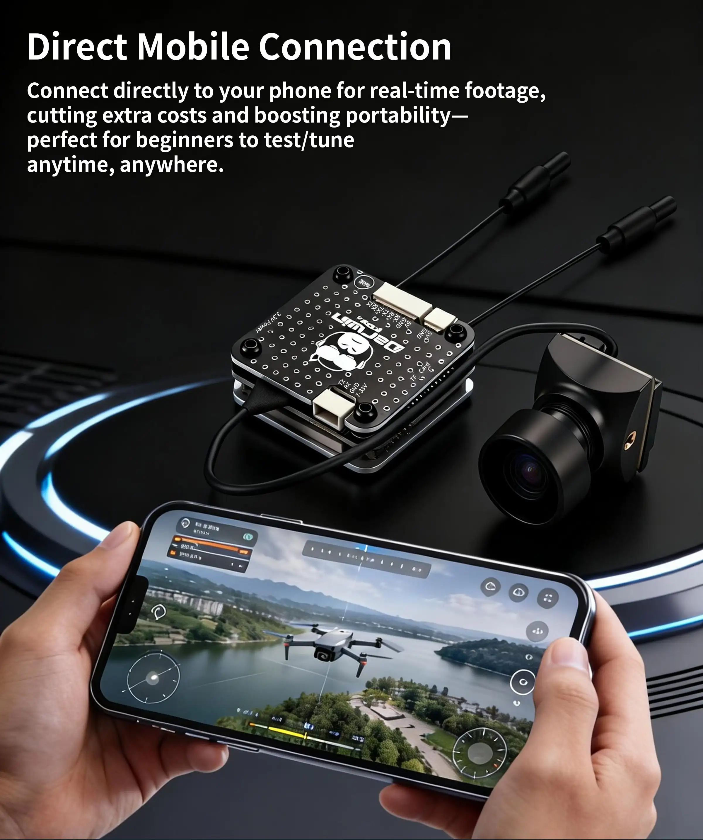 DarwinFPV HiLink HD VTX Digital Video Transmission System Supports 1080P/90FPS & 720P/120FPS for Cinematic, Noise-free Video