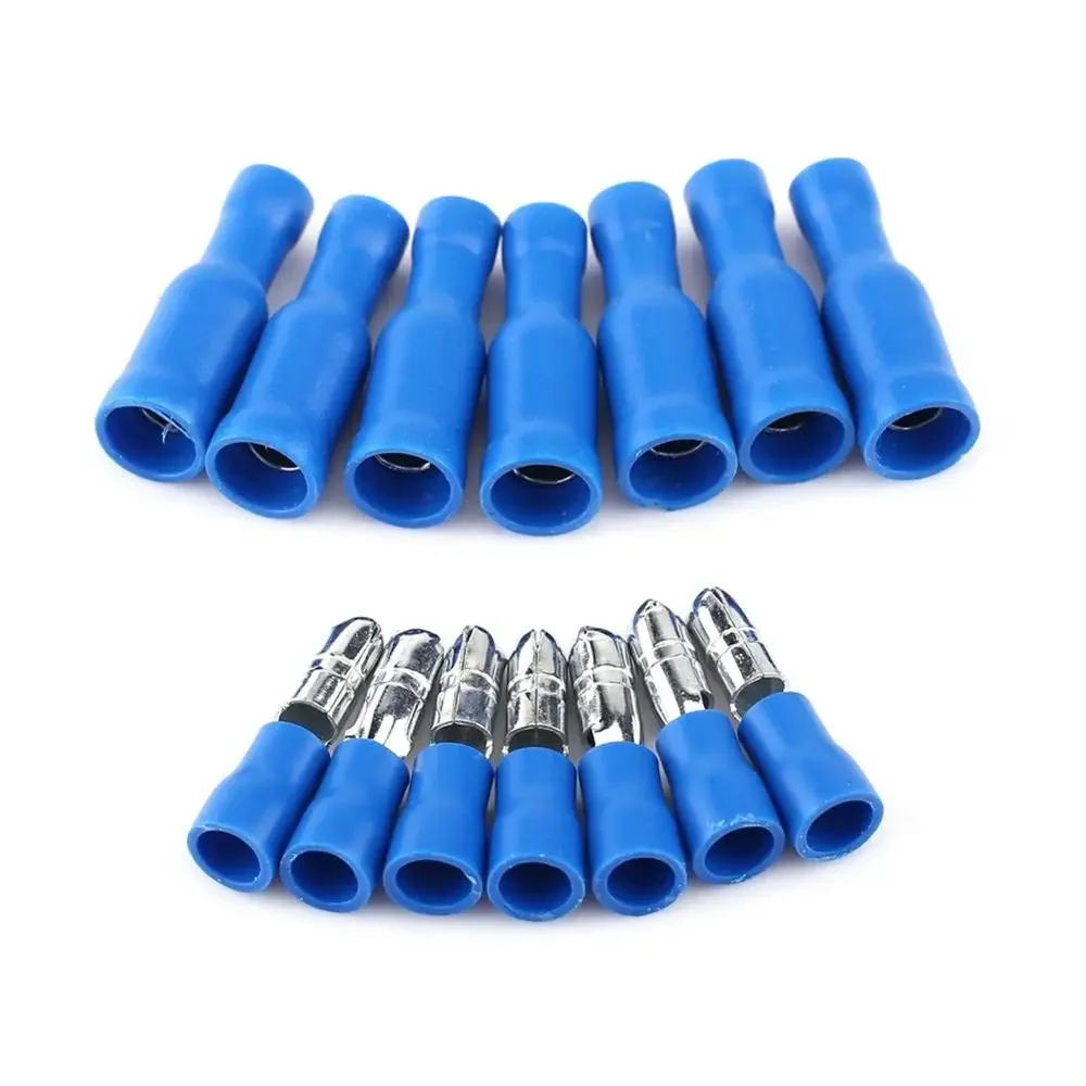 50Pcs Bullet Contacts Terminals Crimp Elelctric for Wire Eletrico Terminator Butt Splice Electrical Cable Conector Accessories