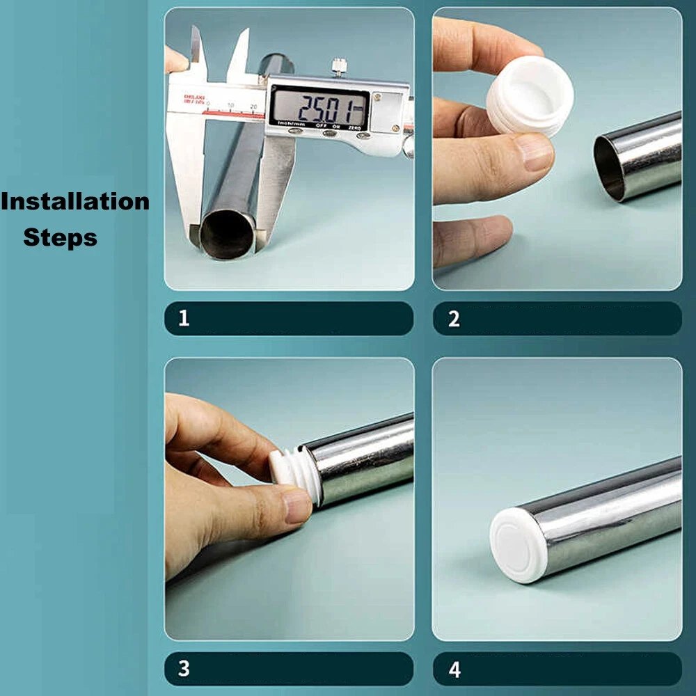 White Round Plastic End Cap Diameter 13/16/19/20/22/25/28/30/32/38/40/42/45/48/50~114mmBlanking Plug Tube Pipe Inserts Plug Bung image 6