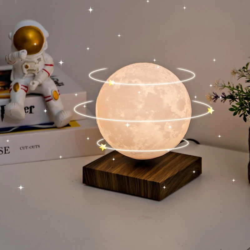 Maglev Ambient Desk Lamp Moon Lamp Home Creative Ornament Black Technology Desktop Jewelry Teachers' Day Gift