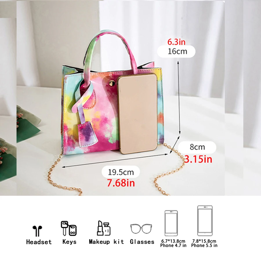 JOSingle-Mini sac à main teint à l'encre Halo pour femme, sac à bandoulière initié, nouvelle mode