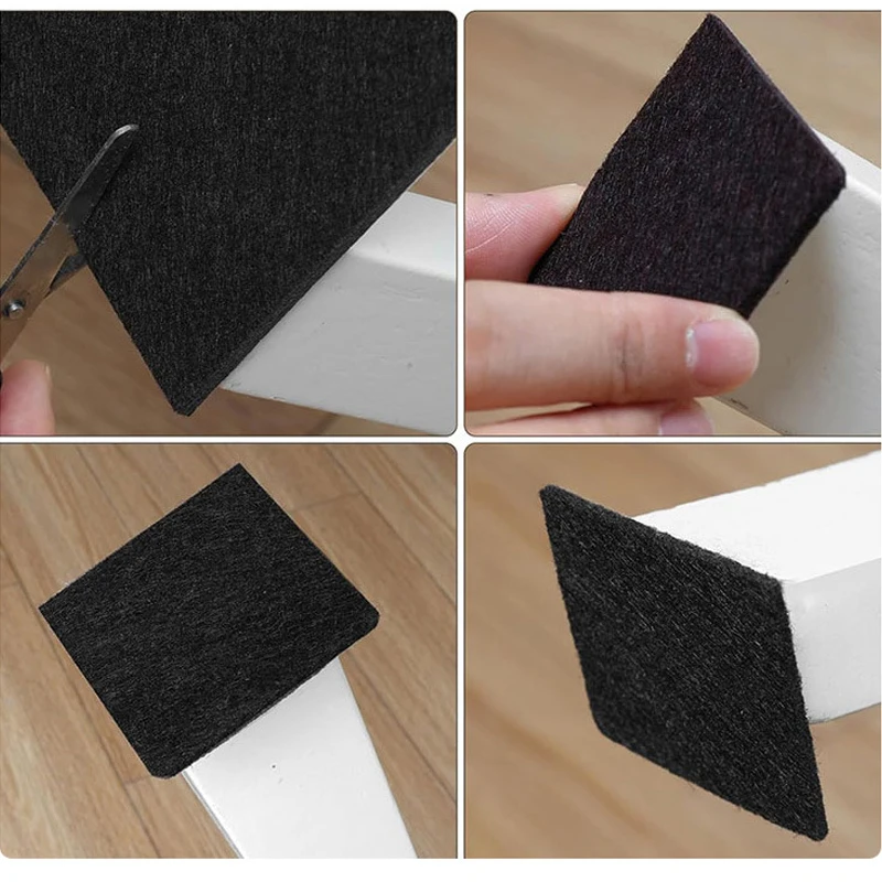 300PCS Felt Chair Leg Pads Self Adhesive Felt Furniture Pads for Protecting Hardwood Floors Silent and Scratch Resistant Pad view 6