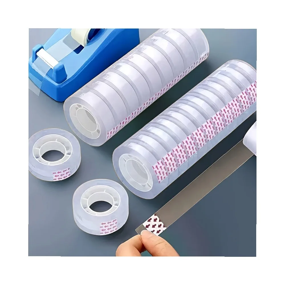 Transparent Tape for Students Crafts Flower Arrangement, Clear Office School Desk Essential Adhesive Tape