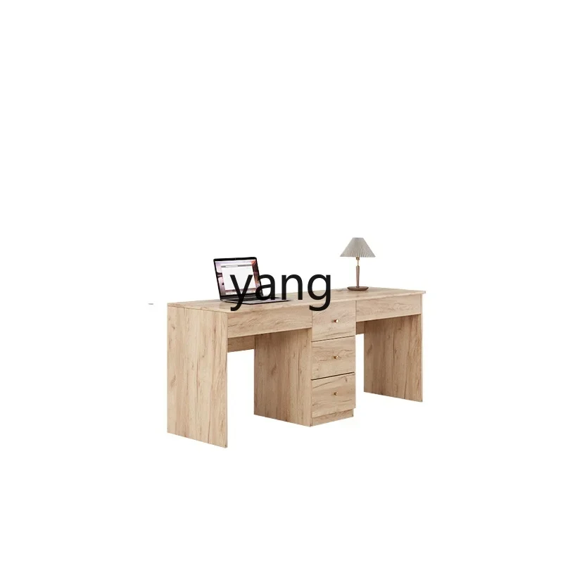 LH  multi-functional desktop solid wood customization, modern simplicity, living room, desk and bookshelf integrated