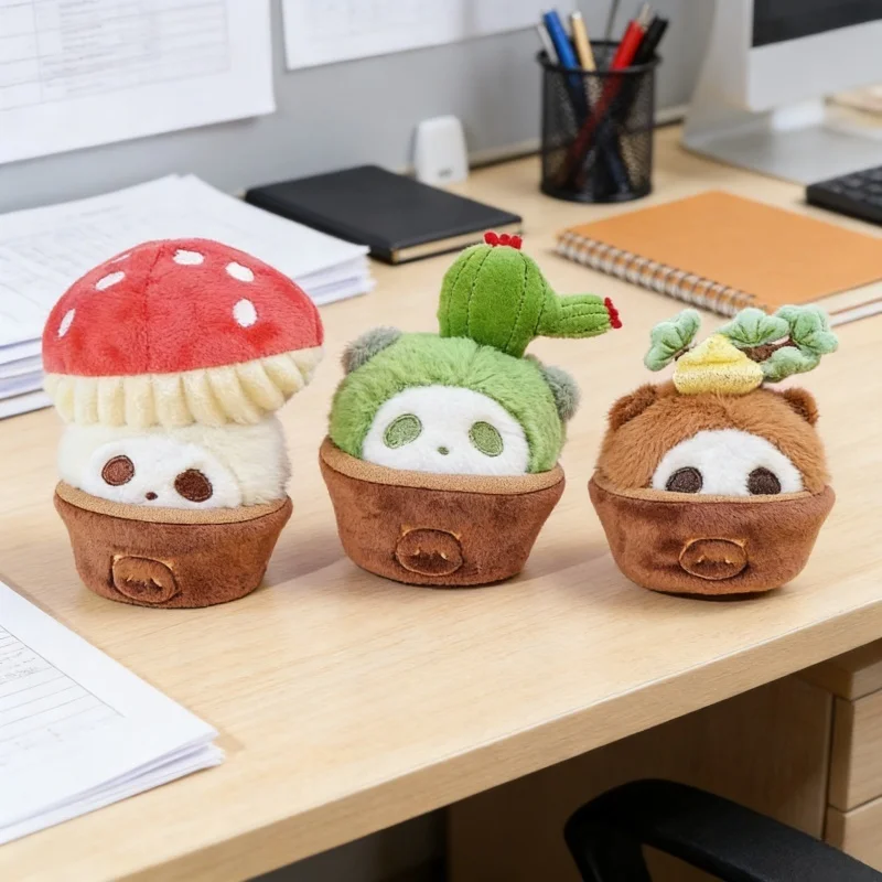 

China Panda Series Wealth Tree Potted Plant Ornament Cute Plush Doll Doll Workstation Buddy Birthday Gift Toys