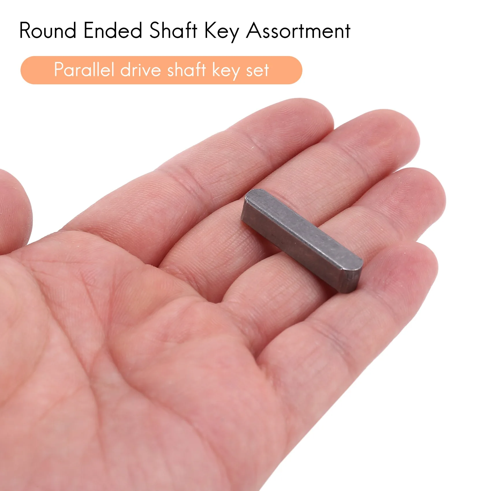 M12K-140Pcs Key Stock Assortment 10Mm X12mmx 16Mm X20mm X25mm X30mm Key Stock Keystock Round Ended Feather Key Parallel Drive Sh