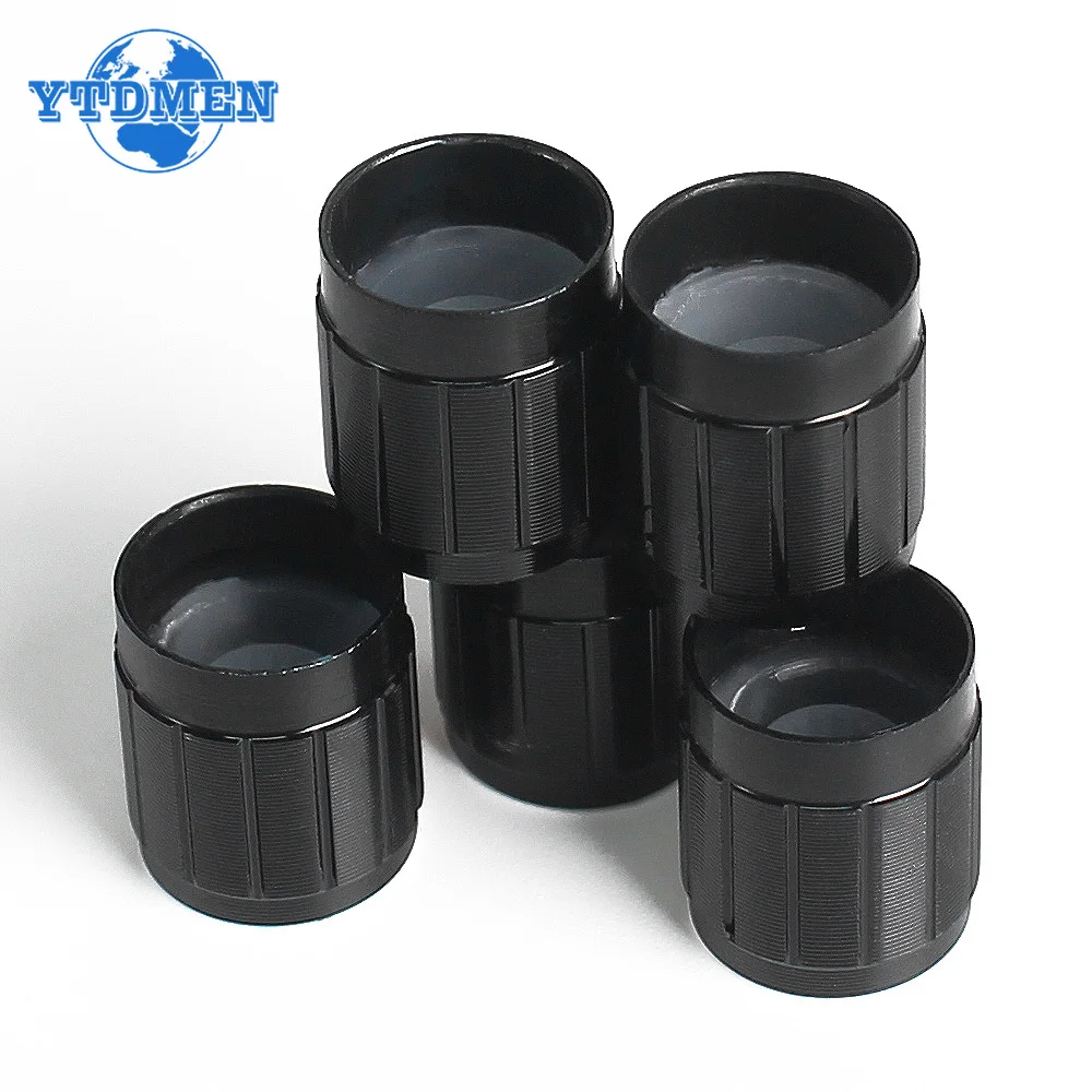 5/10PCS Potentiometer Knobs Caps 15x17mm Black Aluminum Alloy Potentiometers Knob Cap 6mm for Rotary Switch Volume Control