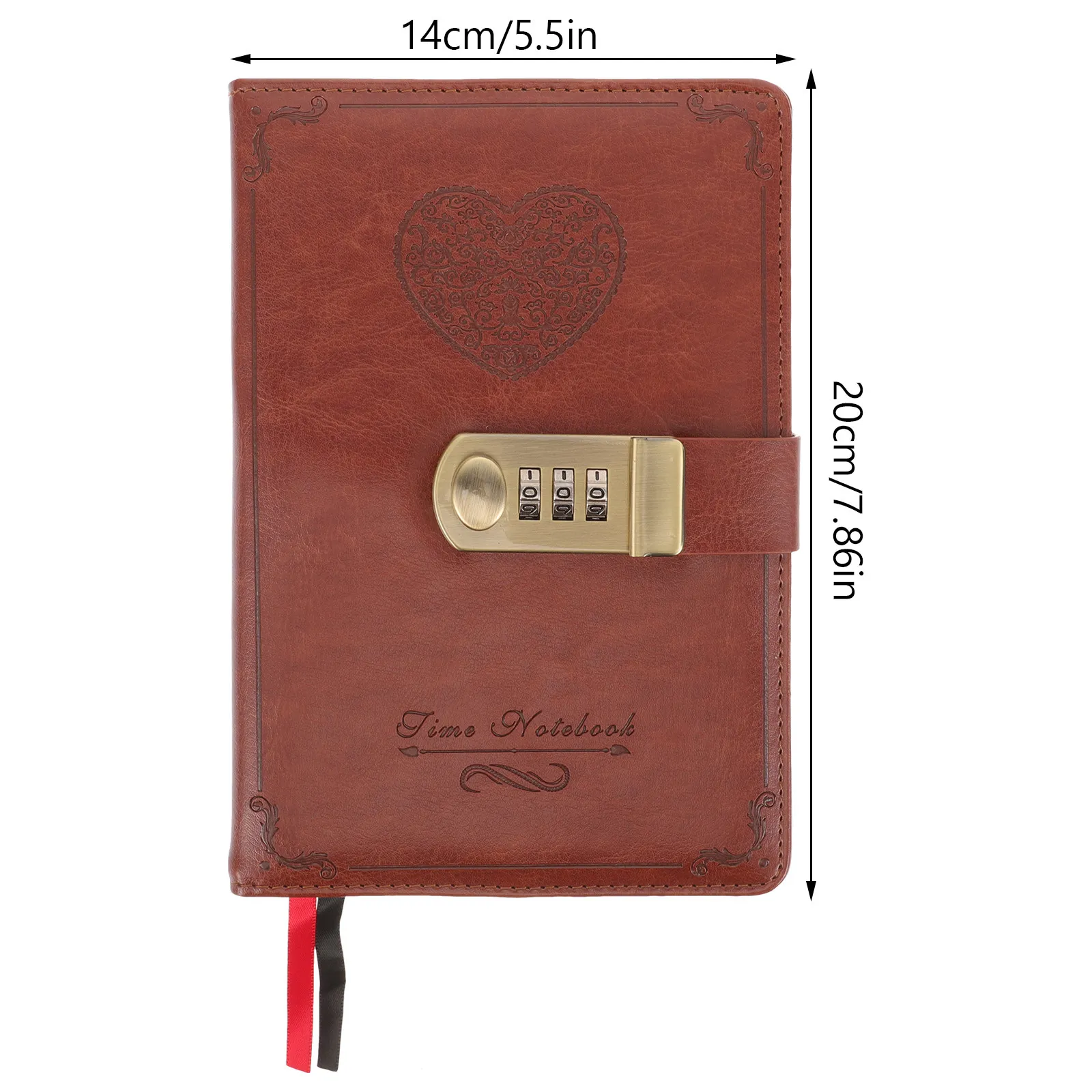Daily Notebook Lockable Journal Multi-Function Notepad for Office School Business Writing Diary Planning Student Work