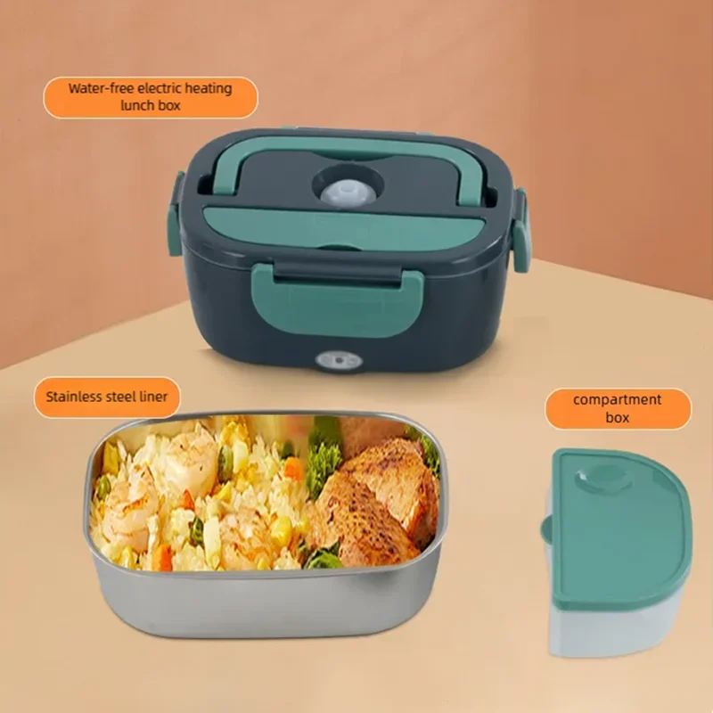 1.5 لتر 60 واط صندوق غداء كهربي جهاز تسخين الطعام سخان طعام محمول للسيارة أو المنزل-مقاوم للتسرب ، ميكروويف لتدفئة الغداء للشاحنات #5