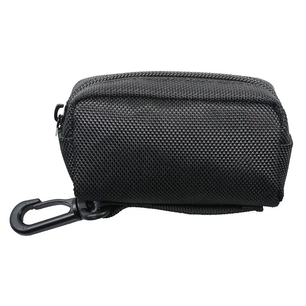 Golf Tee Holder Golf Ball Pouch Oxford Cloth Storage Pocket Golf Small Waist Bag With Clip Black Golf Ball Holder