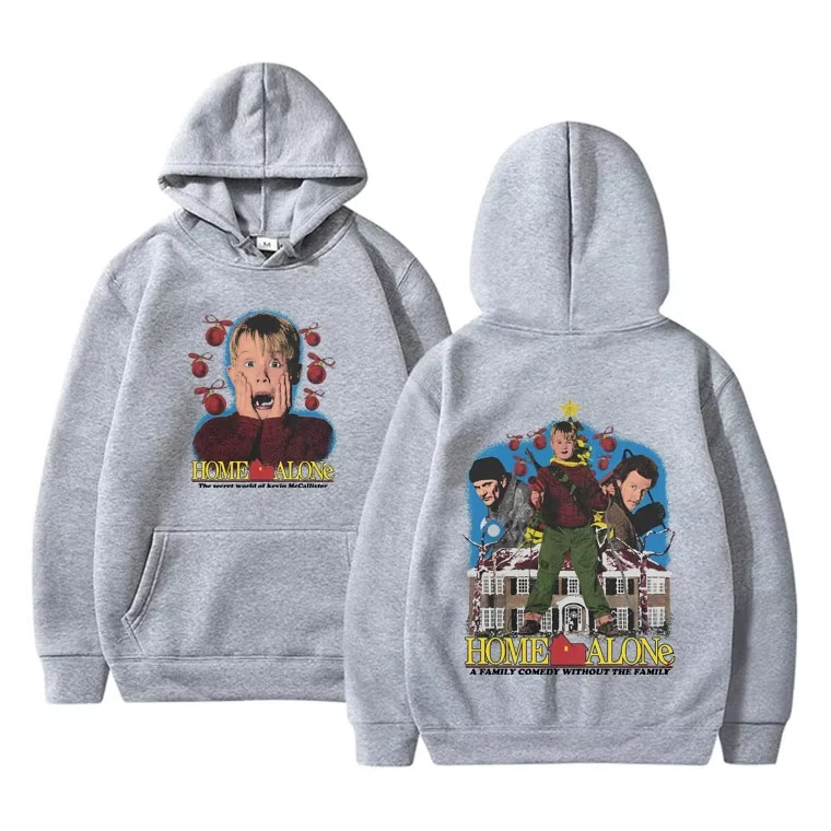 فيلم المنزل وحده العالم السري كيفن مكاليستر هوديي الرجال الملابس خمر المتضخم هوديس الذكور الخريف بلوفر شتوي