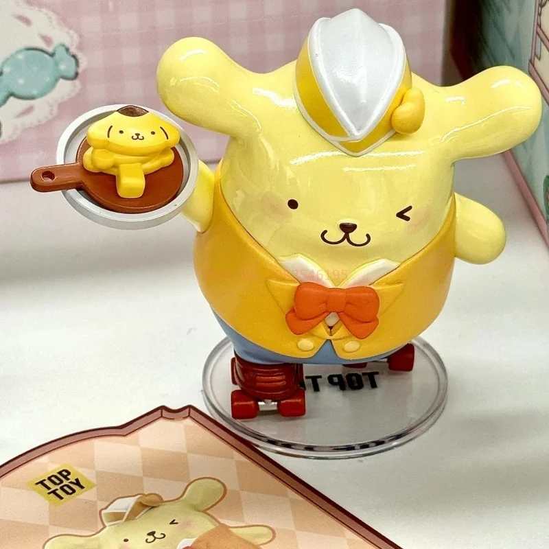 

Anime Sanrio Family Roller Skating Western Restaurant Series Blind Box Desktop Ornament Toy Trendy Handmade Collect Girl'S Gift