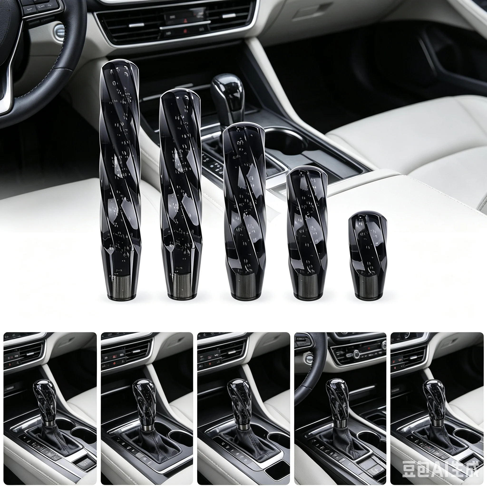 10/15/20cm Car Shift Knob Crystal Transparent Gear Shift Knob Shifter Lever Car Modification Universal Manual Automatic