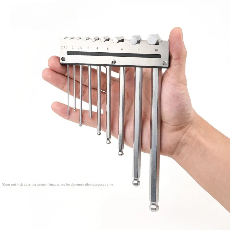 Hexagon Wrench Rack Metal Square Hole Wall Hanger Tool Storage Shelf for Hanging Woodworking Tools Organizer Garage Workshop