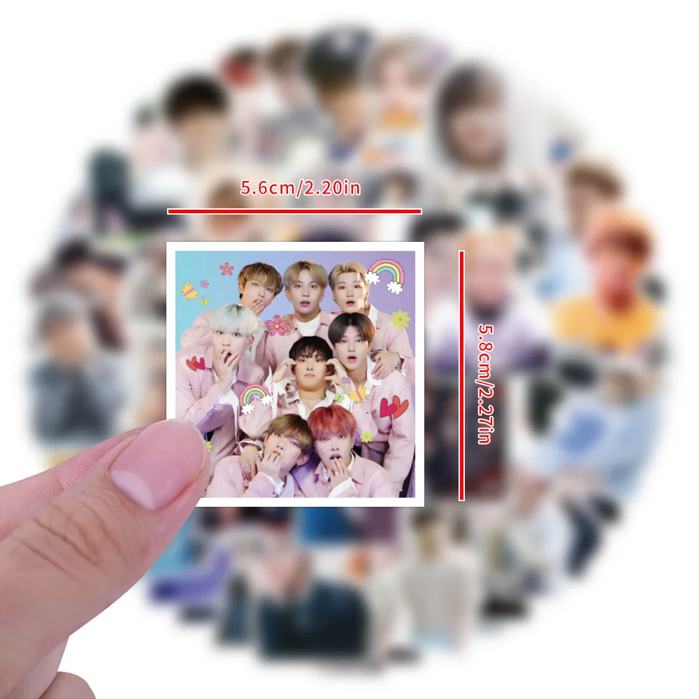 110PCS Kpop Idol Sticker ATEEZ Korean Boy Group Stickers  DIY Luggage Laptop Phone Guitar Skateboard Waterproof Decals image 6
