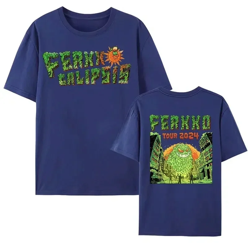 Feid FerxxoCalipsis Tour 2024 Graphic Tee Shirt Uomo Donna Harajuku Cool Fashion T Shirt Maschio Gotico T-shirt oversize Streetwear