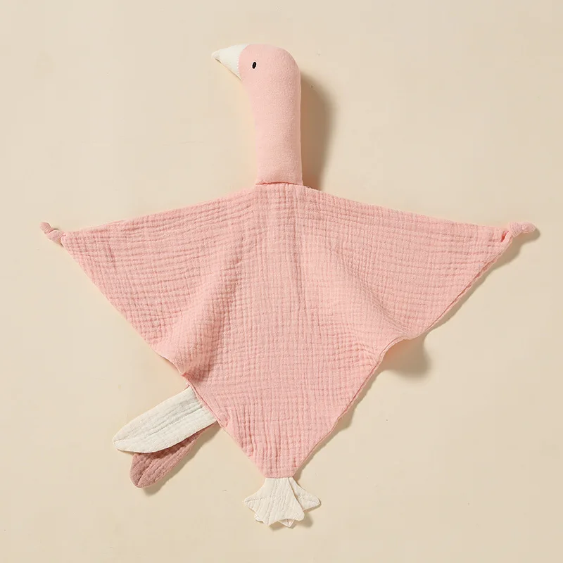 Leuke Zwaan Baby Katoenen Trooster Deken Pasgeboren Cartoon Slapen Poppen Slaap Speelgoed Kalmeren Sussen Handdoek Slabbetjes Speeksel Handdoek Nieuwe - afbeelding 1