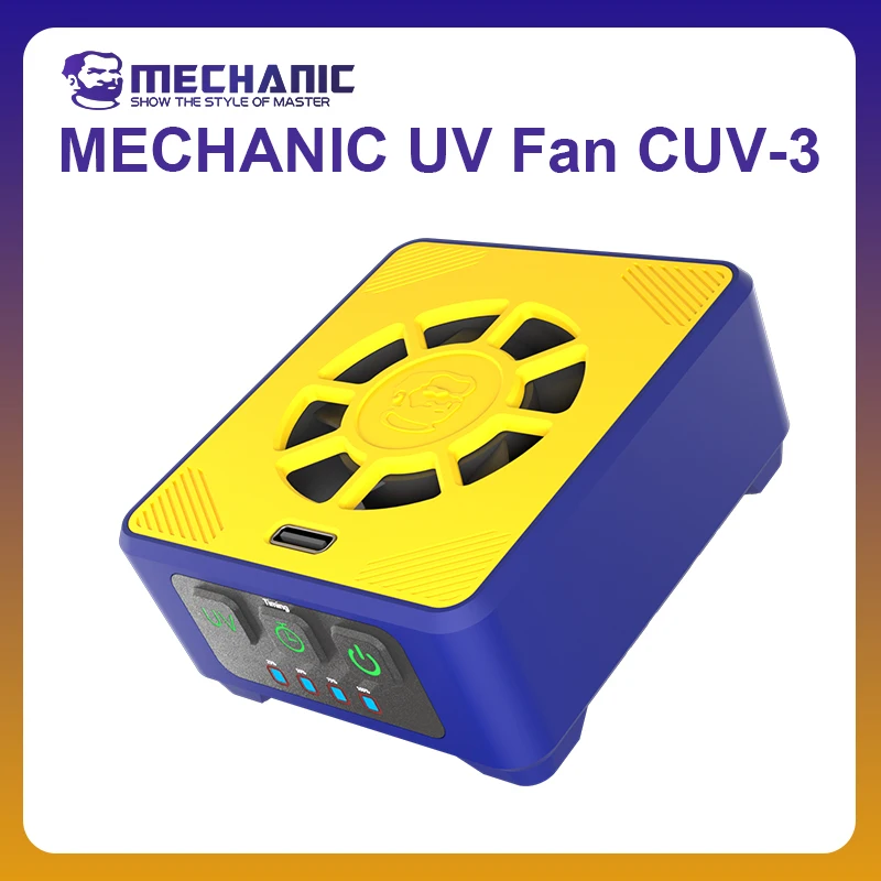 MECHANIC OFFICIAL CUV-3 Cooling Curing Fan 3S cooling Motherboard Fast Heat Dissipation UV Curing Soldering Smoke Exhaust Tools
