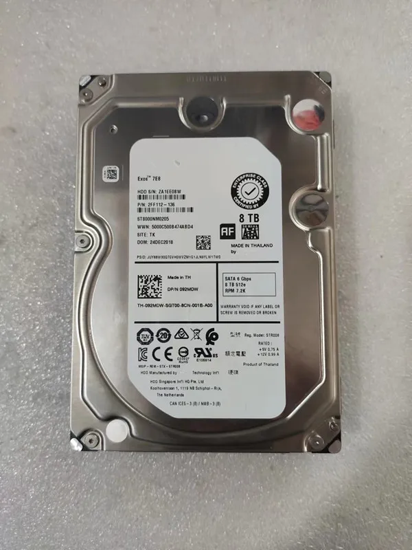 92MDW 092MDW 8T SATA 7.2K 3.5' 6G hdd hard driver