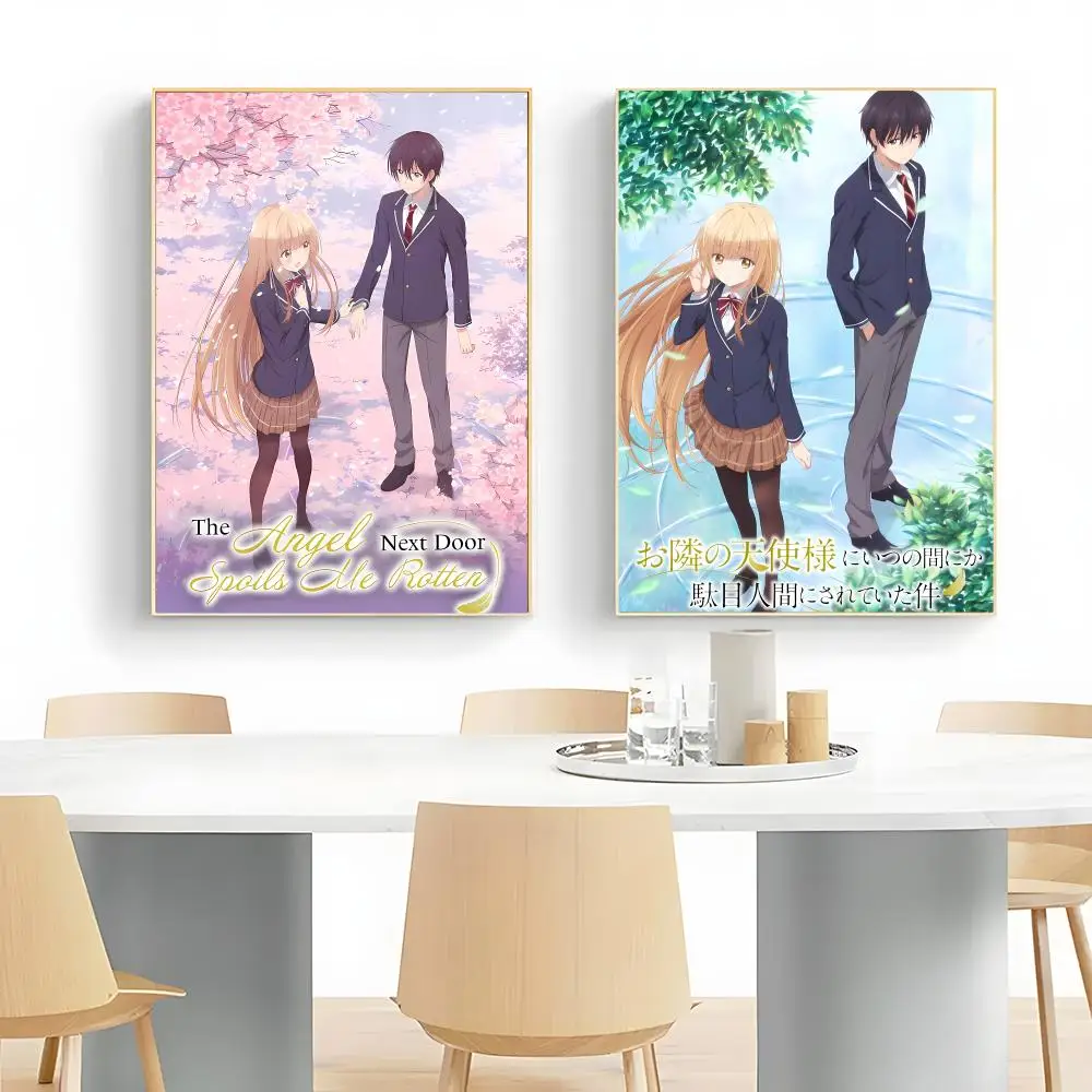 Healing Anime T-The Angel Next Door Spoils Me Rotten Poster Wall Art Print Decorative Mural Home Decor Gift Unframed