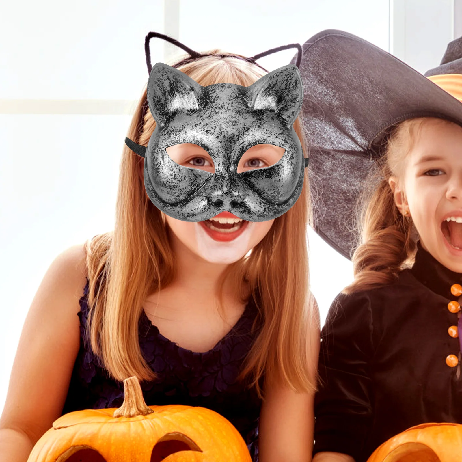 

Cat Face Mask Elegant Simulation Cosplay Animal Mask Halloween Masquerade Party Costume Costume Accessories Cat Style Masks