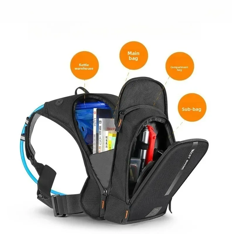 ل مع حقيبة المياه في الهواء الطلق المشي لمسافات طويلة حقيبة التسلق غرب ركوب الدراجات 10L خفيفة الدراجات على ظهره حزام مريح حقيبة دراجة الطريق الجبلية