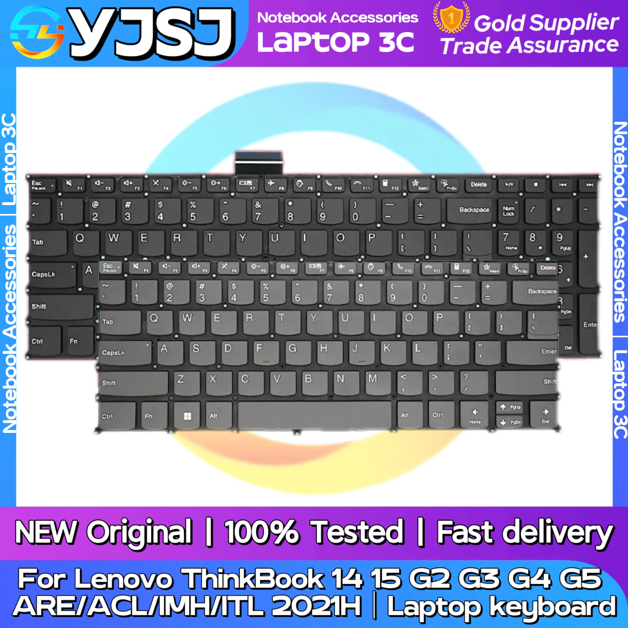 

New Original Laptop Notebook keyboard For Lenovo ThinkBook 14 15 G2 G3 G4 G5 ARE ACL IMH ITL 2021H backlight keyboard