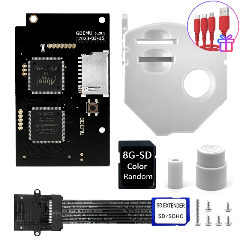 REMANK GDEMU V5.20.5 V515b for SEGA Dreamcast Optical Drive Emulation Board Remote Card Mount Kit for DC VA1 Console Accesories