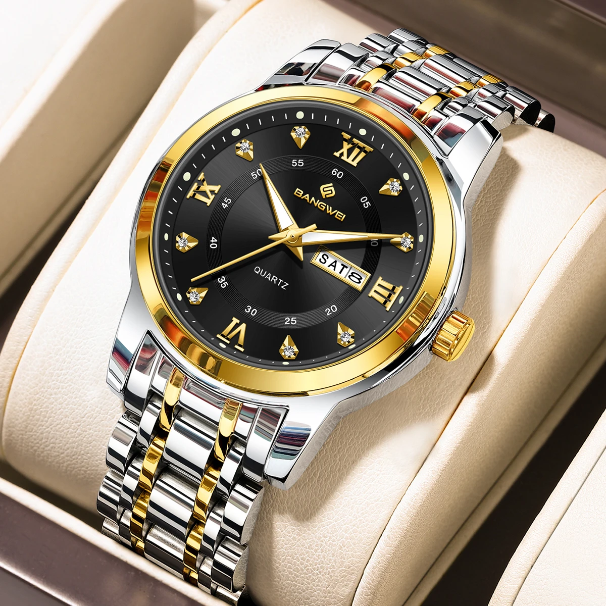 LIGE Fashion Couple Watches Luxury Waterproof Luminous Chronograph Man Wristwatch Stainless Steel Men Quartz Watch Montre Homme