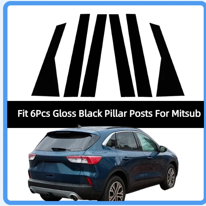 

Fit For Ford Escape 2020 2021 2022 2023 Glossy Black Car Pillar Post Door Decor Window Trim Sticker Cover Decal Accessories