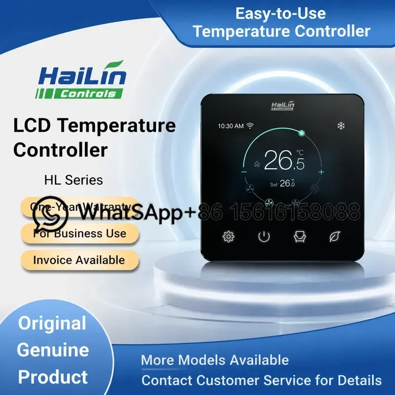 Hailin HL9061DB2L-MD HLA9061DAL-MD Color Screen Thermostat Switch Panel Black Touch Screen Temperature Controller for Floor