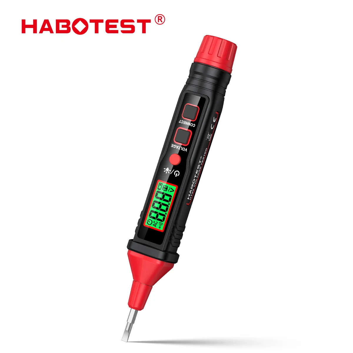 

HABOTEST HT92 Voltage Detector Portable Pen Non-contact Circuit AC 12-300V Sensitivity Digital Voltage Tester Breakpoint Finder