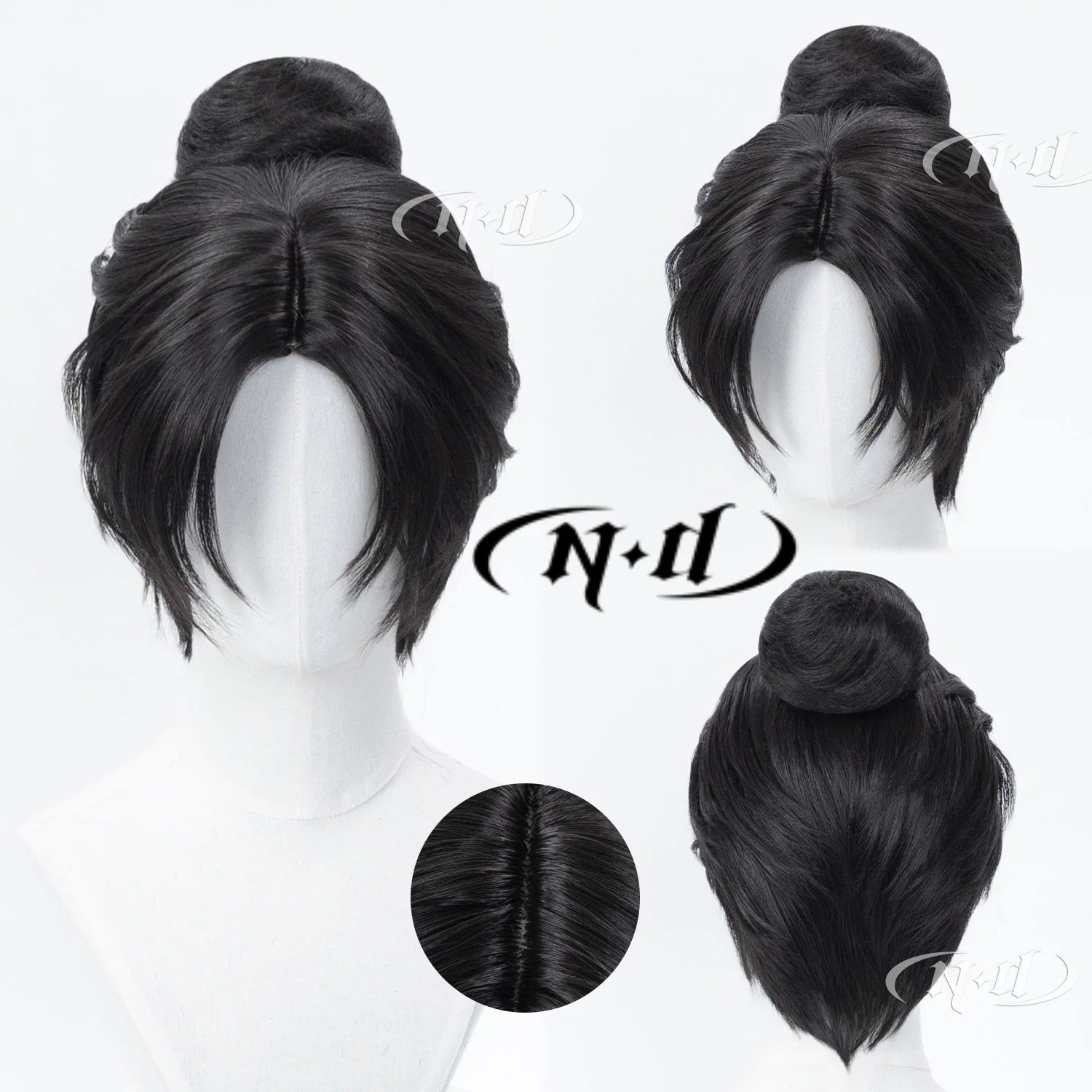 ND Tian Quan Where Winds Meet Cosplay Wigs for Cosplayer Chinese Japanese Korean Costume Hanfu Kimono Hanbok K-pop Samurai