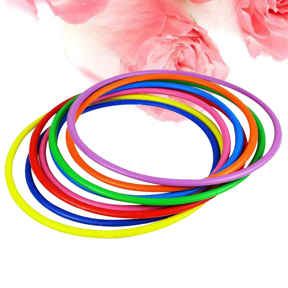 

12 Pcs Inflatable Pool Children's Toy Trap Toss Rings Wooden Kids for Carnival Preschool