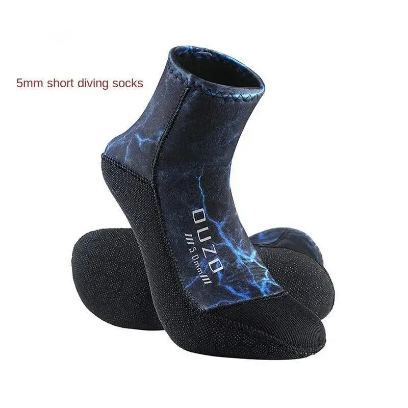 

Новые короткие носки для дайвинга 5 мм, камуфляжные носки для подводного плавания, противоскользящие износостойкие теплые пляжные носки для плавания