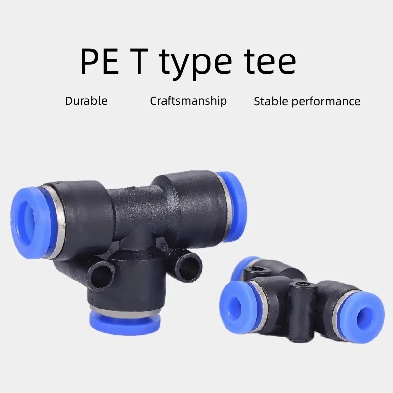 

Plastic Quick Connector, Pneumatic Plug, T-Tee, Quick Connector, PE, 4mm, 6mm, 8mm, 10mm, 12mm, 16mm